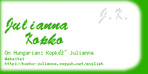 julianna kopko business card